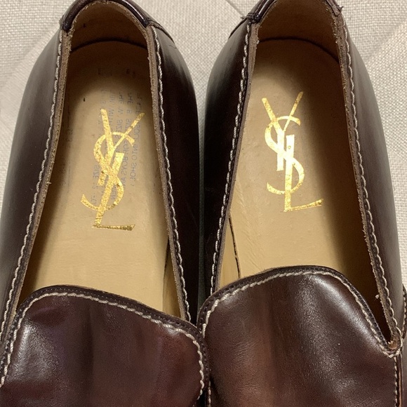 Yves Saint Laurent Men Mokassin Dark Brown Leather Slip-Ons  display picture 3